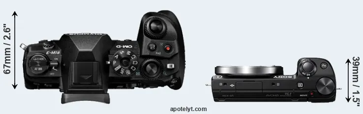 Compare E-M1 II versus NEX-5R top