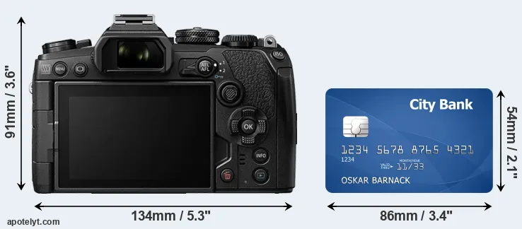 E-M1 III and credit card rear side