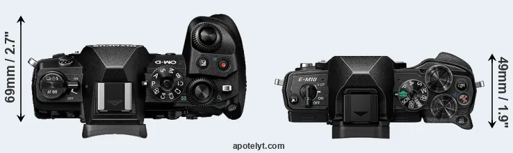 Compare E-M1 III versus E-M10 IV top
