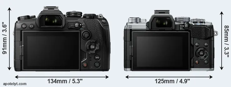 Comparison E-M1 III or E-M5 III rear