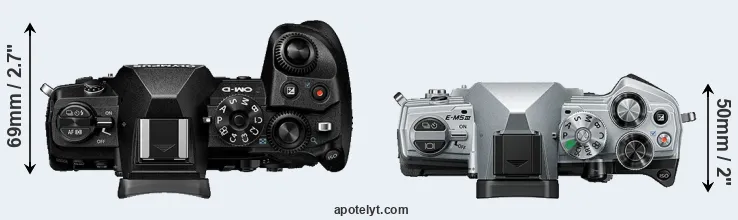 Compare E-M1 III versus E-M5 III top