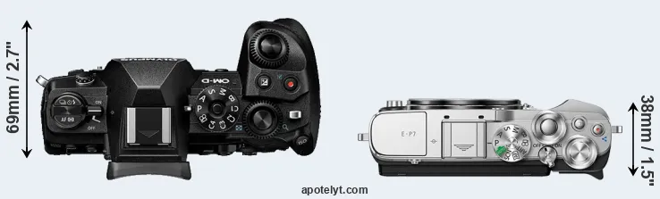 Compare E-M1 III versus E-P7 top