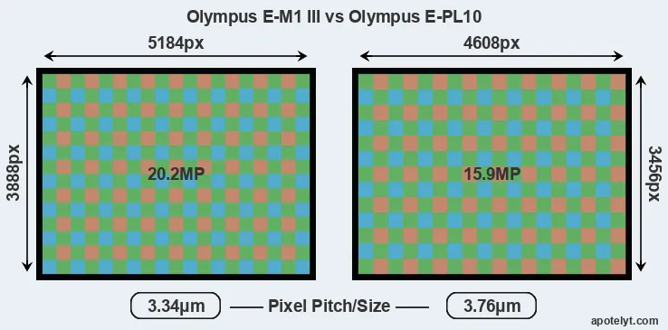 E-M1 III versus E-PL10 MP
