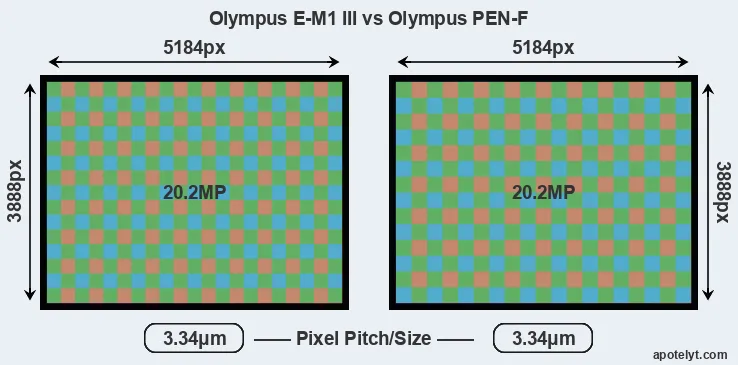 E-M1 III versus PEN-F MP