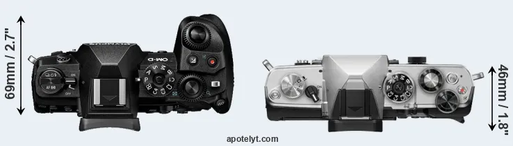 Compare E-M1 III versus OM-3 top