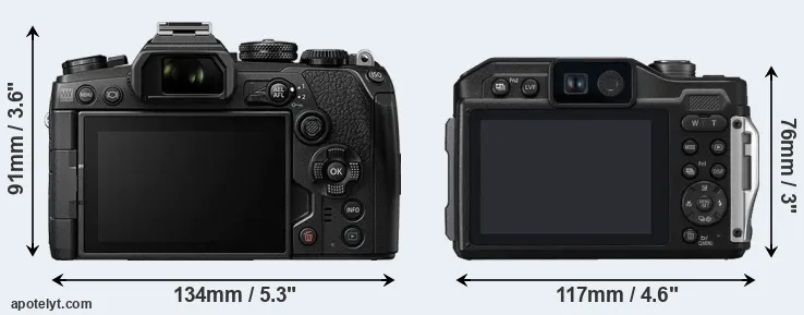 Comparison E-M1 III or FT7 rear