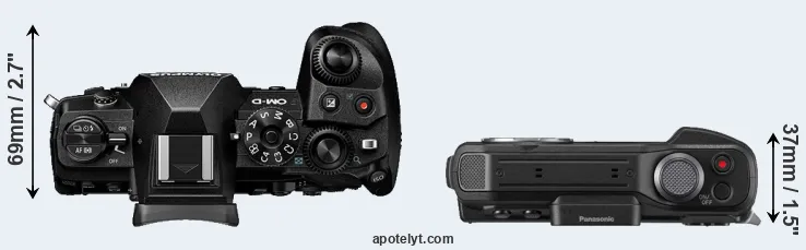 Compare E-M1 III versus FT7 top