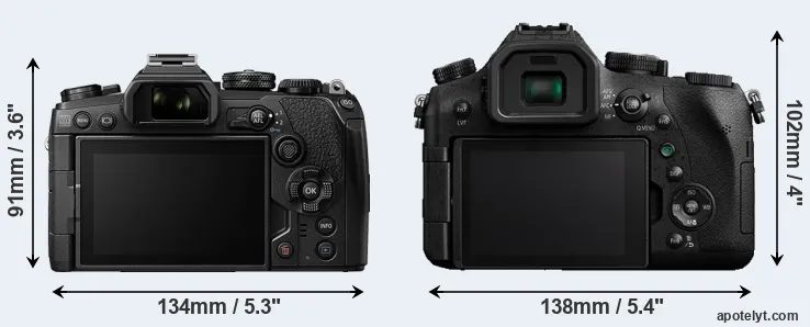 Comparison E-M1 III or FZ2500 rear