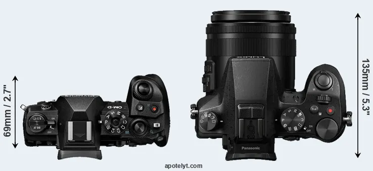 Compare E-M1 III versus FZ2500 top