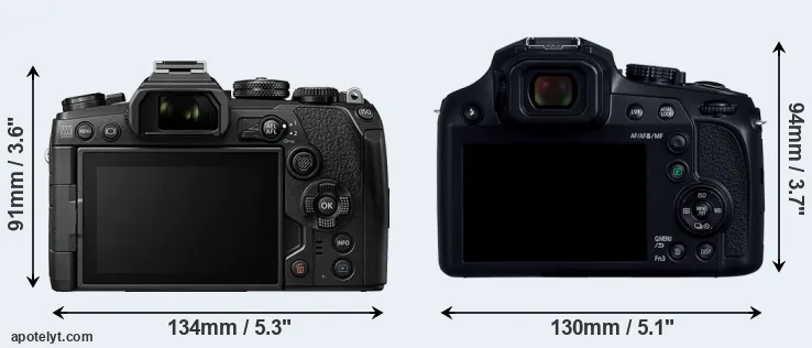 Comparison E-M1 III or FZ80D rear