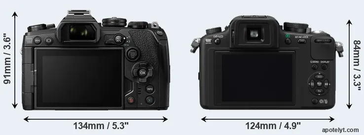 Comparison E-M1 III or G10 rear