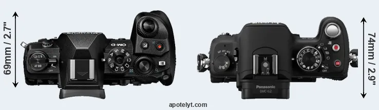Compare E-M1 III versus G2 top