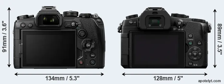 Comparison E-M1 III or G85 rear