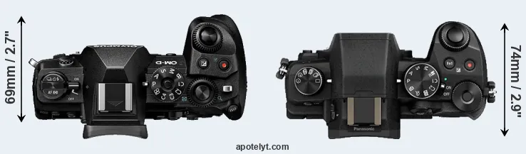 Compare E-M1 III versus G85 top