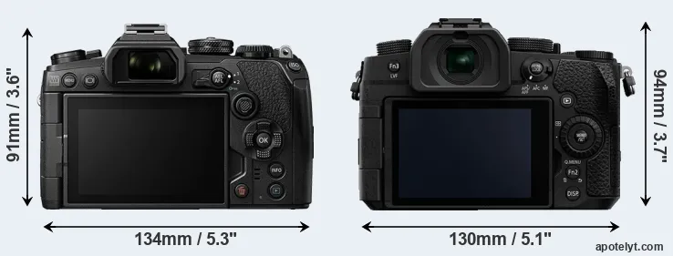 Comparison E-M1 III or G90 rear
