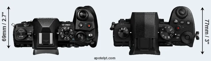 Compare E-M1 III versus G90 top