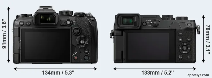 Comparison E-M1 III or GX8 rear