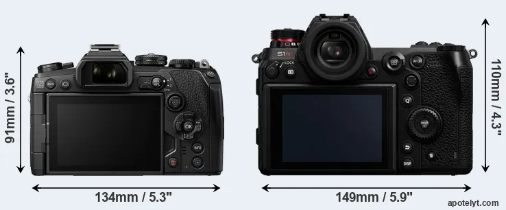 Comparison E-M1 III or S1R rear
