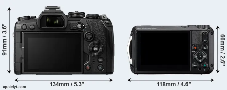Comparison E-M1 III or WG-8 rear