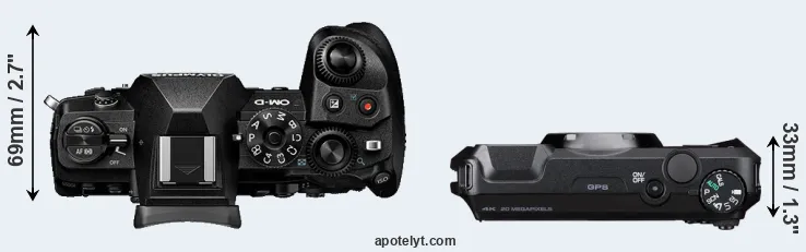 Compare E-M1 III versus WG-8 top