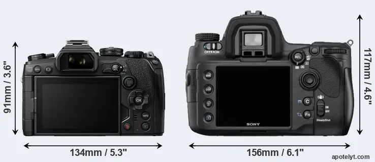 Comparison E-M1 III or A850 rear