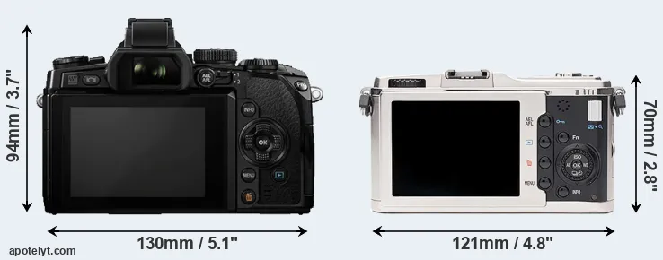 Comparison E-M1 or E-P1 rear