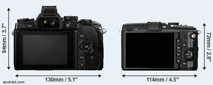 Comparison E-M1 or E-PL2 rear