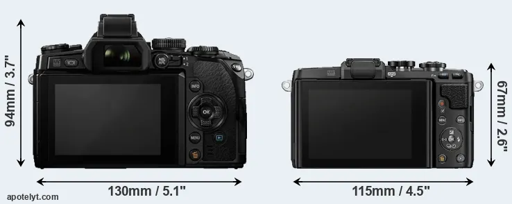 Comparison E-M1 or E-PL7 rear
