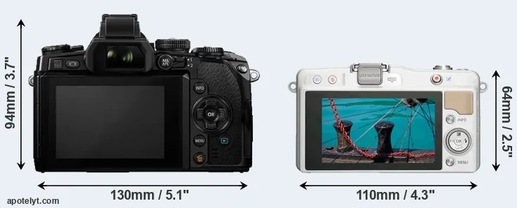 Comparison E-M1 or E-PM2 rear