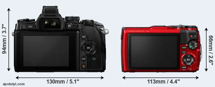 Comparison E-M1 or TG-6 rear