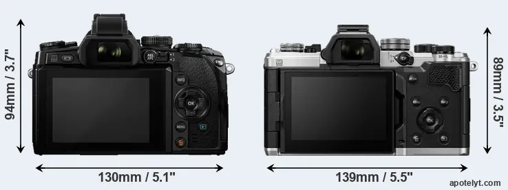 Comparison E-M1 or OM-3 rear