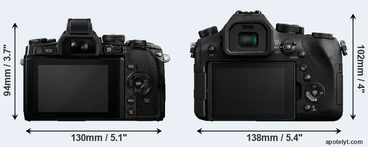 Comparison E-M1 or FZ2000 rear