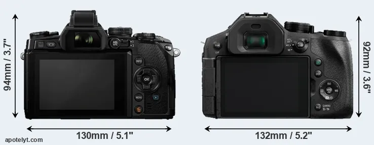 Comparison E-M1 or FZ330 rear