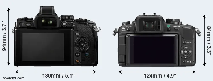 Comparison E-M1 or G1 rear