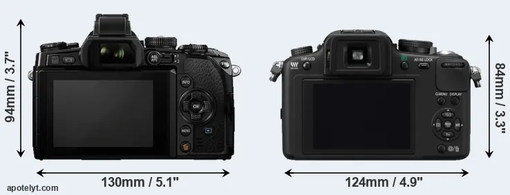 Comparison E-M1 or G10 rear