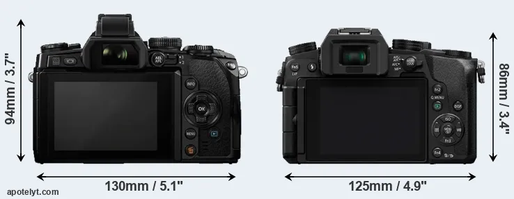 Comparison E-M1 or G7 rear