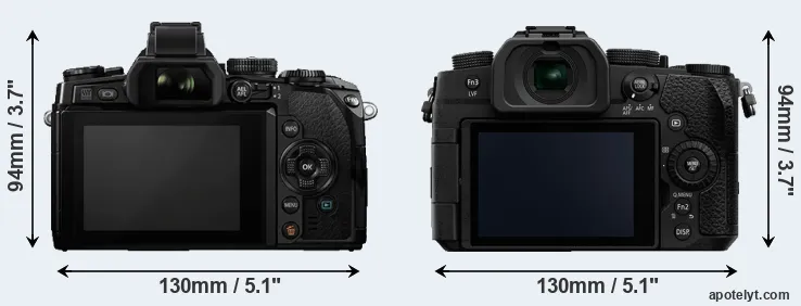 Comparison E-M1 or G95 rear