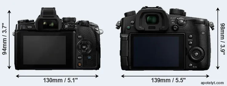 Comparison E-M1 or GH5 rear