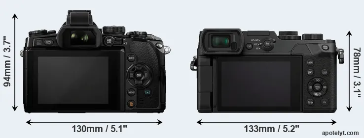 Comparison E-M1 or GX8 rear