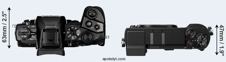 Compare E-M1 versus GX9 top