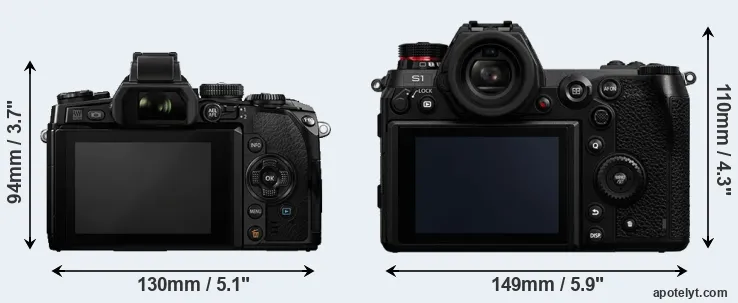 Comparison E-M1 or S1 rear