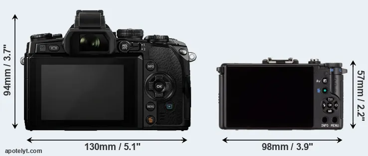 Comparison E-M1 or Pentax Q rear