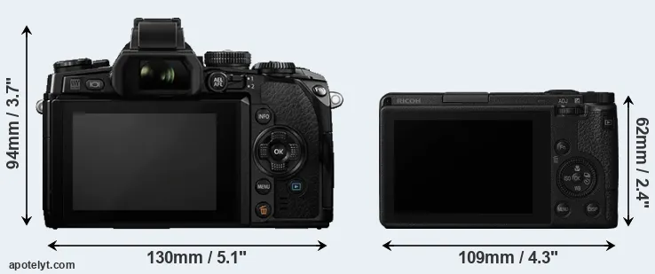 Comparison E-M1 or GR III rear