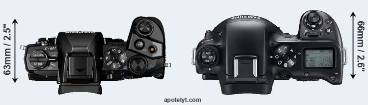 Compare E-M1 versus NX1 top