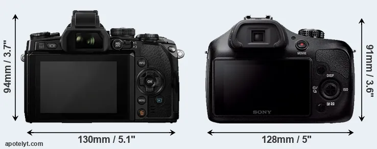 Comparison E-M1 or A3000 rear