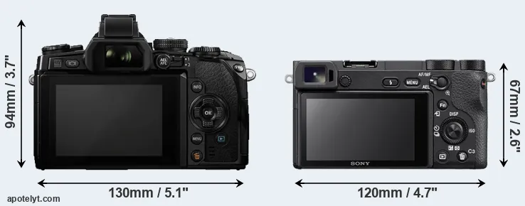 Comparison E-M1 or A6500 rear