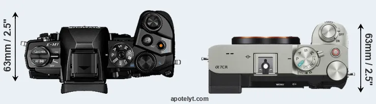 Compare E-M1 versus A7C R top