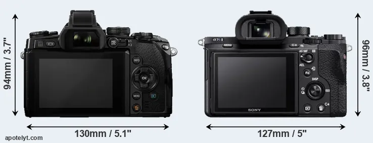Comparison E-M1 or A7S II rear