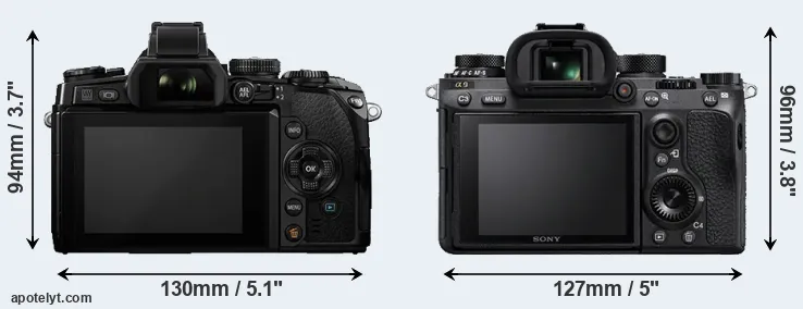 Comparison E-M1 or A9 rear