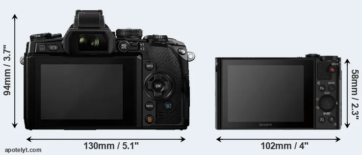 Comparison E-M1 or HX80 rear